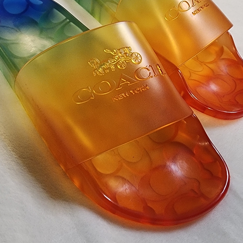 Coach Ulyssa Rainbow Slide Sandals, Size 7, NWOT - Picture 3 of 5